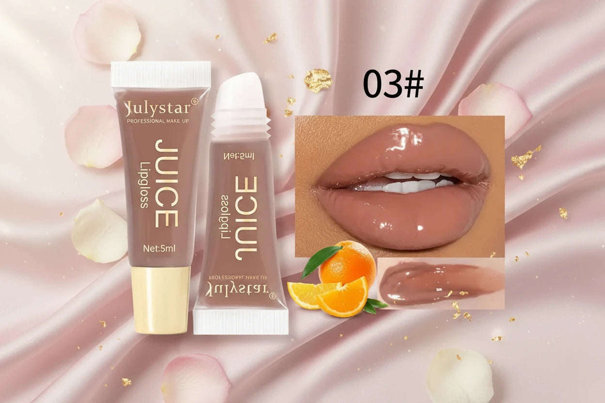 Huile à Lèvres Gelée Cristalline Transparente - Baume Hydratant Lissant Rides Lèvres Gloss Effet Verre Parfum Fruité