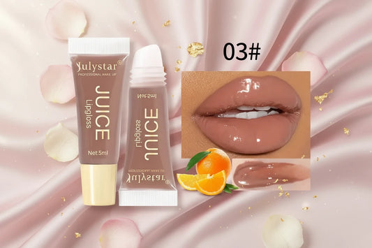 Huile à Lèvres Gelée Cristalline Transparente - Baume Hydratant Lissant Rides Lèvres Gloss Effet Verre Parfum Fruité