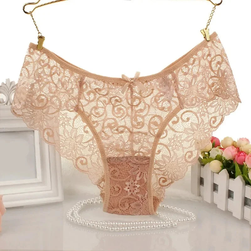 Culotte Femme Grande Taille Dentelle - String Sexy Taille Haute Ajourée Confort Élégant
