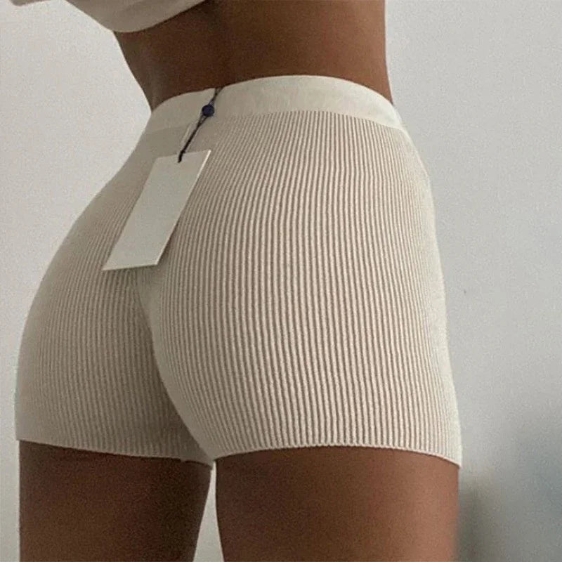 Short Tricot Taille Haute Femme