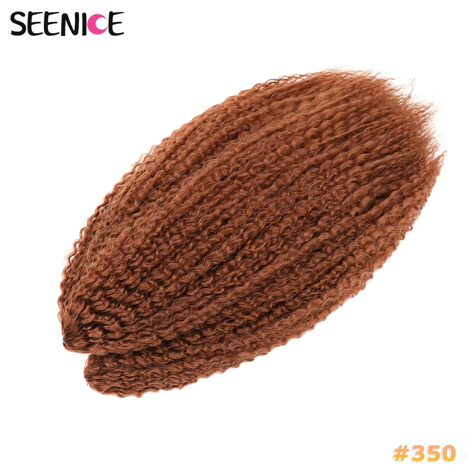 Extension Crochet Brazilian Braids Afro Curls - Mèches Tresses Synthétiques Kinky Curly Africaines Ombré Rose pour Femmes