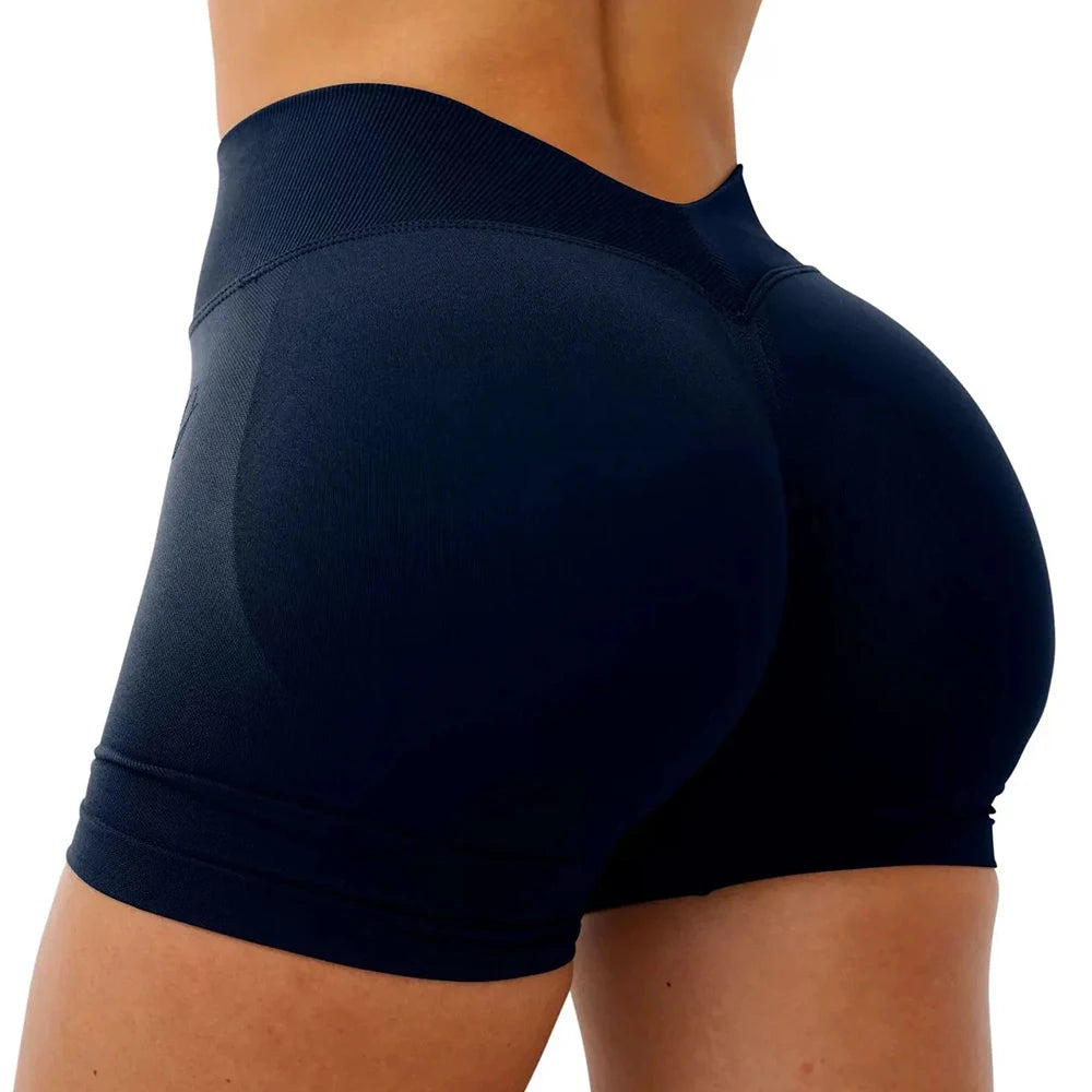 Short de Yoga Femme Sans Coutures – Nylon Elasthanne, Taille V, Gainant