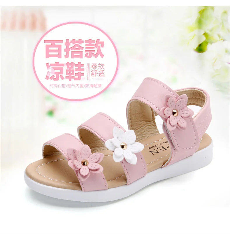 Sandales Fille Été Fleurs Douces - Chaussures Plage Princesse Mode Enfant Anniversaire