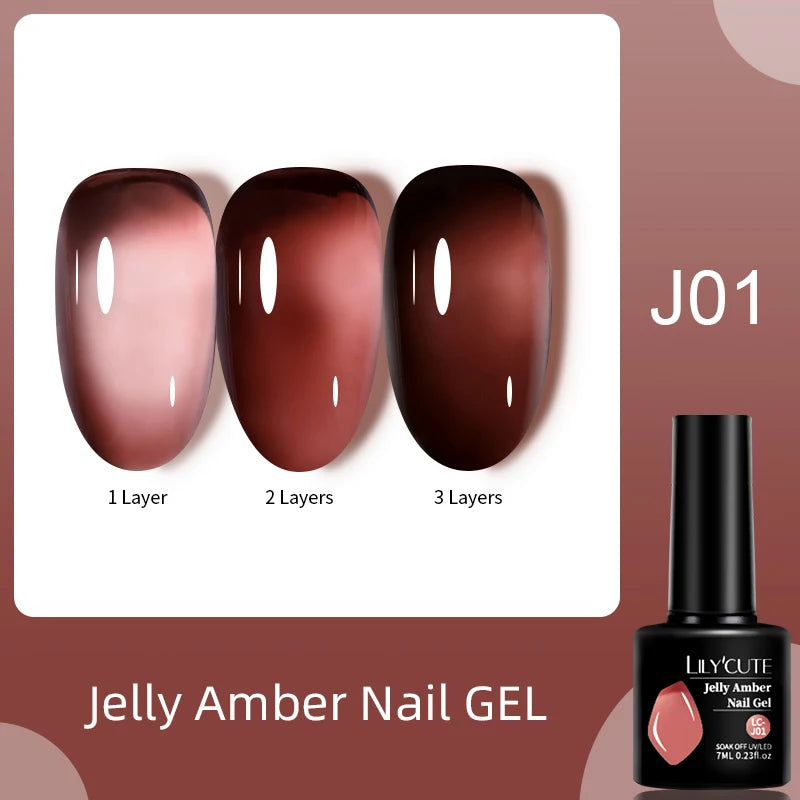 Vernis Gel LILYCUTE Ancora Red Automne Hiver - Semi-Permanent Soak Off UV LED Manucure Nail Art