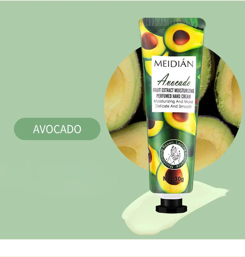 Lot 5 Crèmes Mains Parfumées Fruits - Hydratantes Longue Tenue Fragrance Soin Masque Mains