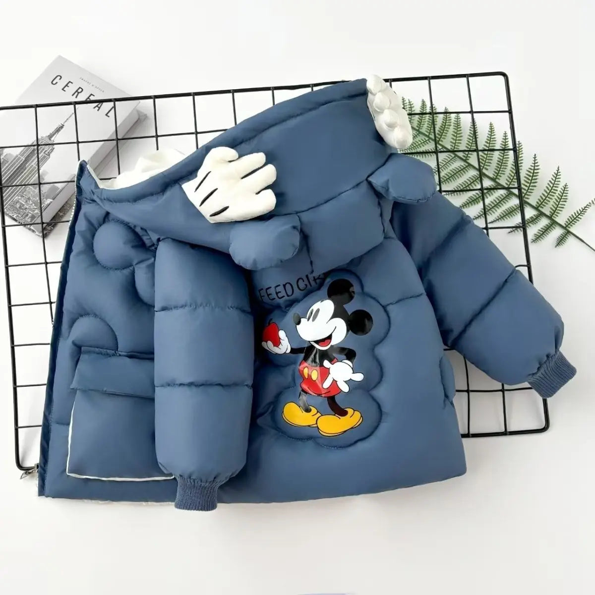 Doudoune Mickey Mouse Garçon - Manteau Hiver Chaud Capuche + Sac