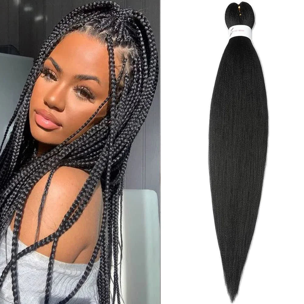 Mèches Tressage Pré-Étirées 26 Pouces - Extensions Cheveux Afro Synthétiques Multicolores