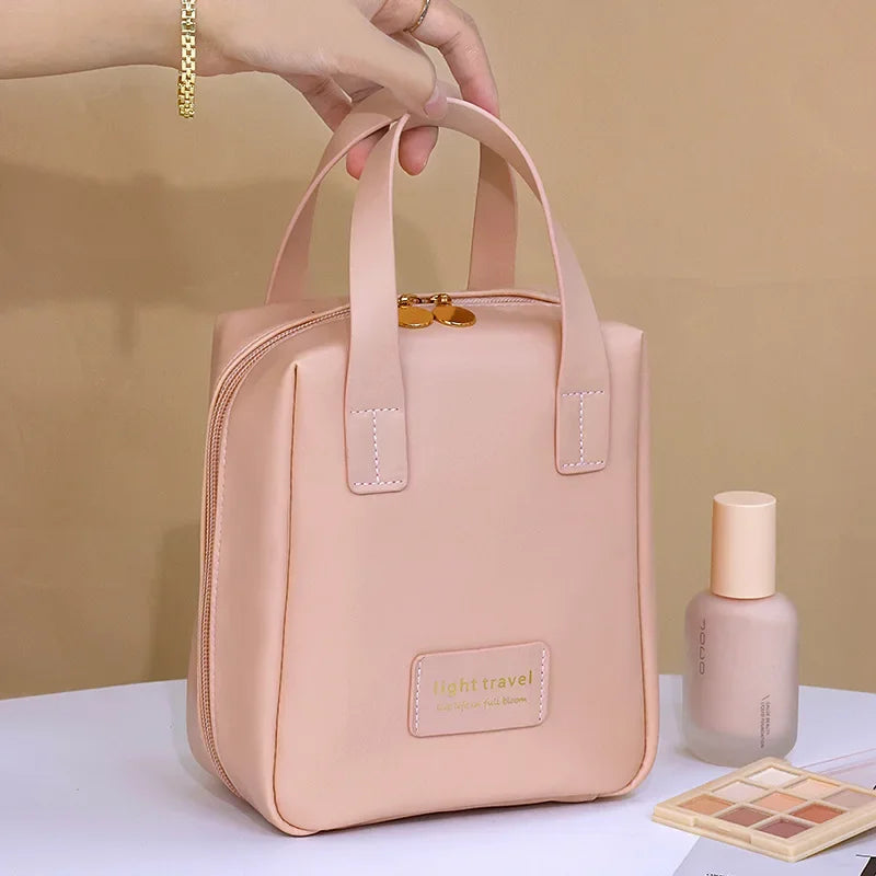 Sac de Maquillage de Voyage Portable Grande Capacité Organisateur Cosmétique Haut de Gamme Trousse de Toilette Élégante pour Cosmétiques