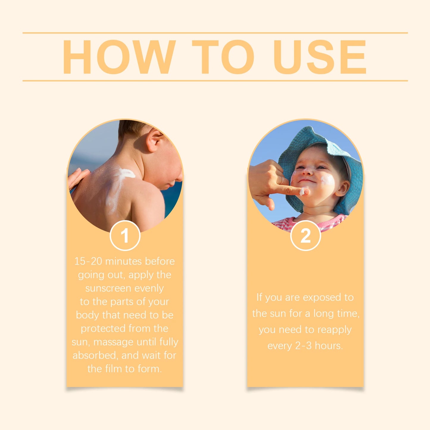 Crème Solaire Enfant SPF 50 - Lot de 2 Légère Hydratante Visage & Corpsu