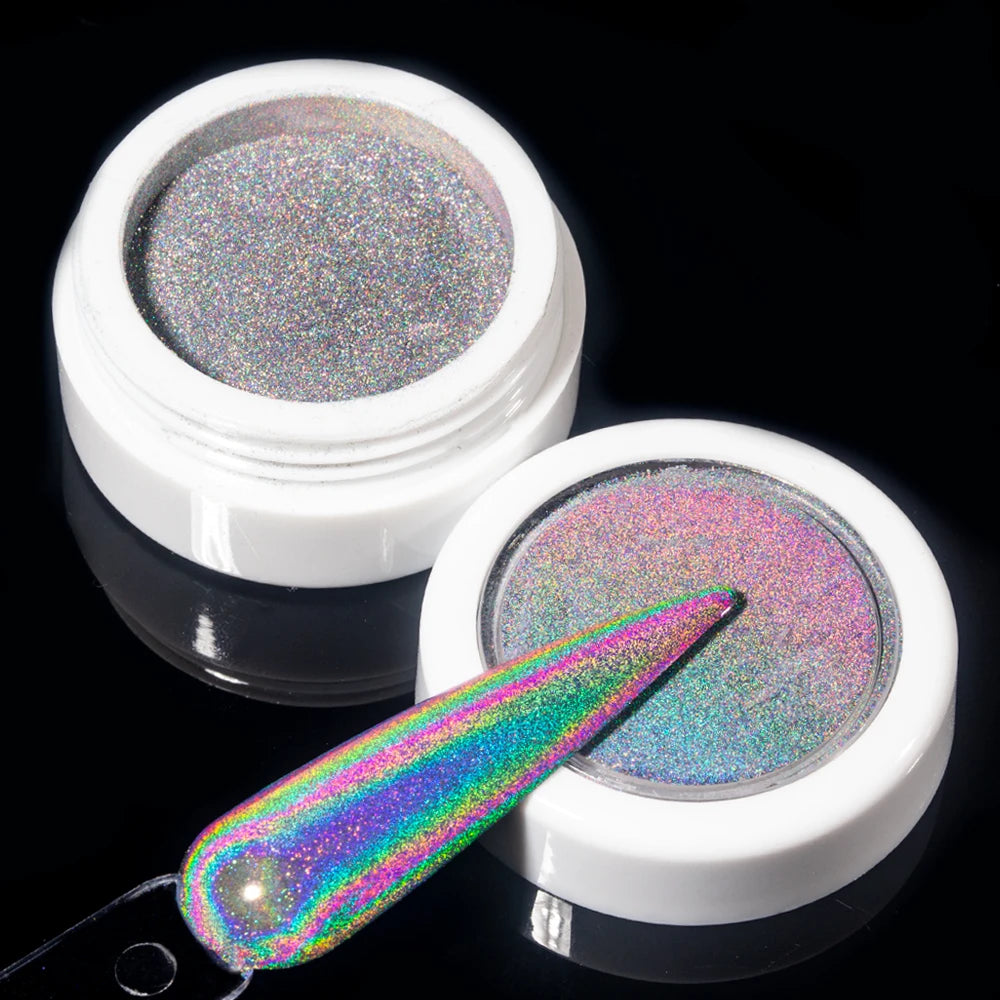 Poudre Ongles Holographique 0.2g Laser Chrome Aurora Sirène Pigment Poudre Poussière Manucure Nail Art Décorations