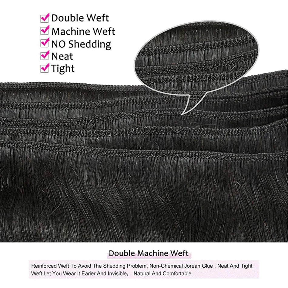 Mèches Cheveux Humains Kinky Curly Courtes avec Closure - Extensions Tissage 100% Naturels Remy