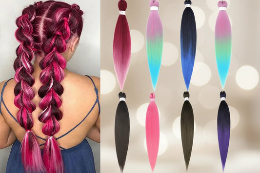 Mèches Tressage Pré-Étirées 26 Pouces - Extensions Cheveux Afro Synthétiques Multicolores