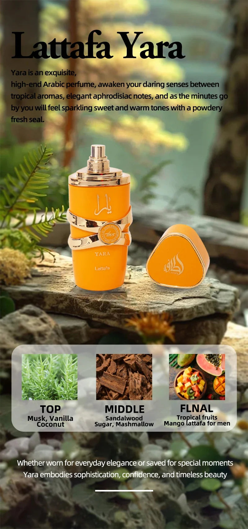 Parfum Yara Original Femme 100ml - Eau de Parfum Longue Durée aux Phéromones