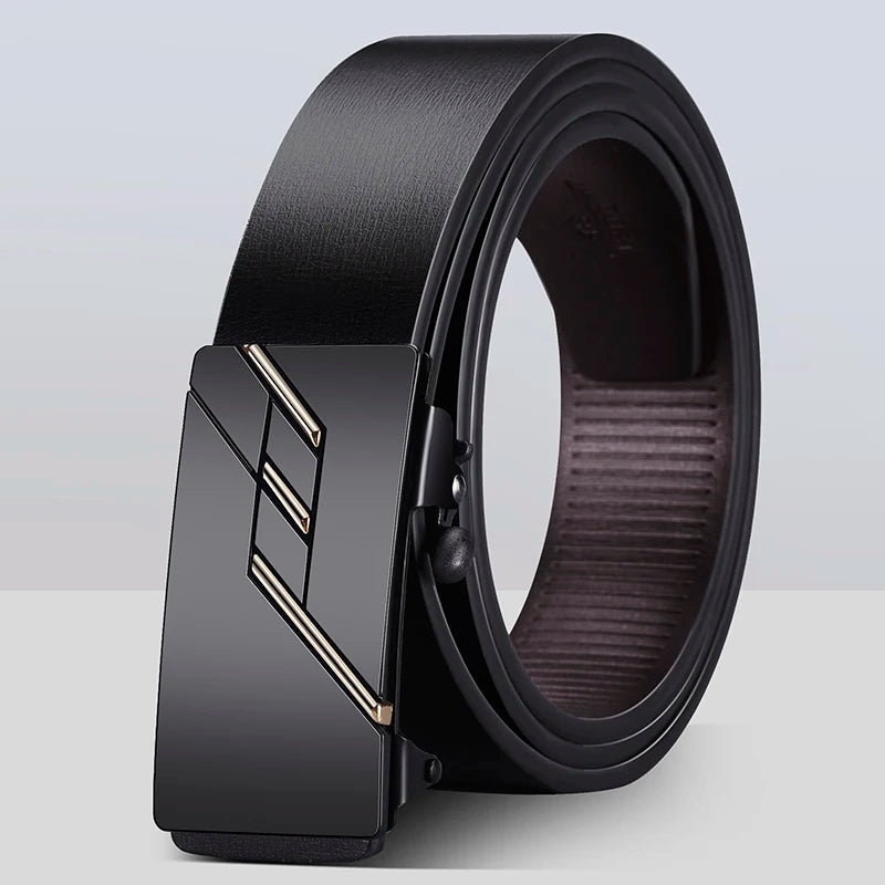 Ceinture Homme Business Cuir PU - Boucle Automatique Élégante Affaires