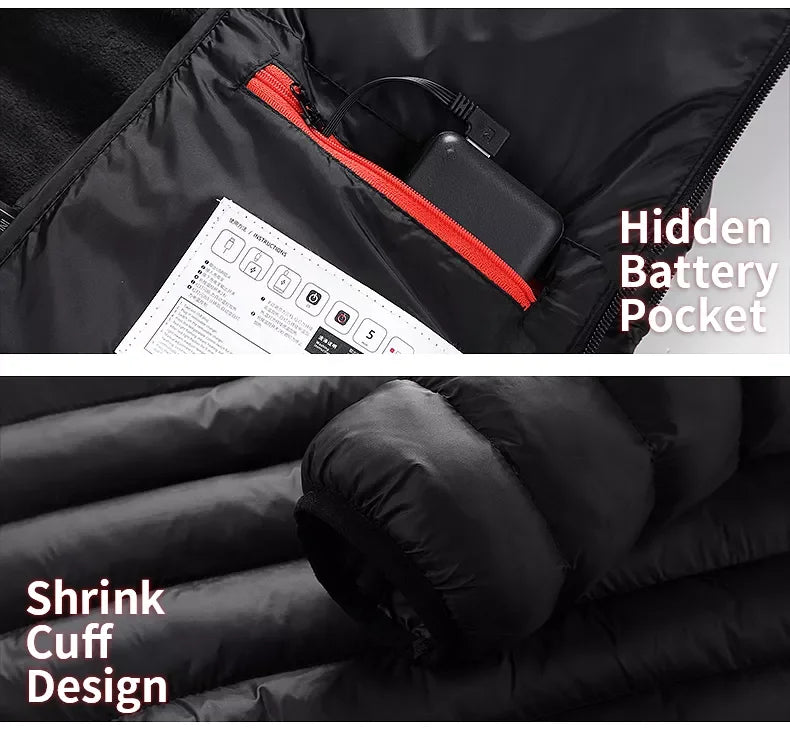 Veste Chauffante Électrique 21 Zones - Hiver Mixte