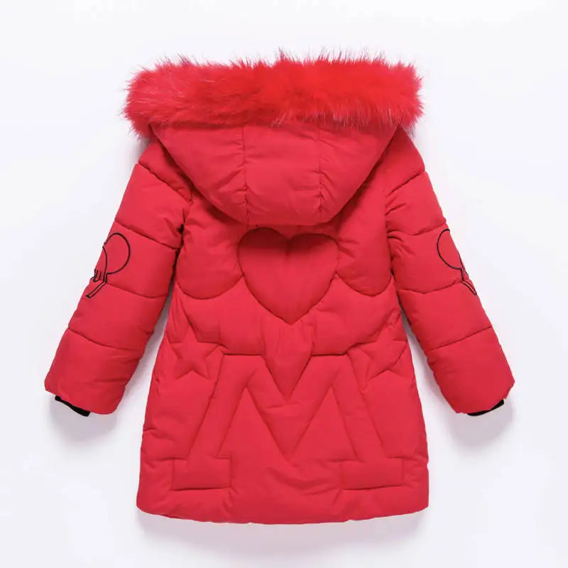 Manteau Hiver Fille 3-10 ans - Parka Chaude Capuche Fourrure Imperméable