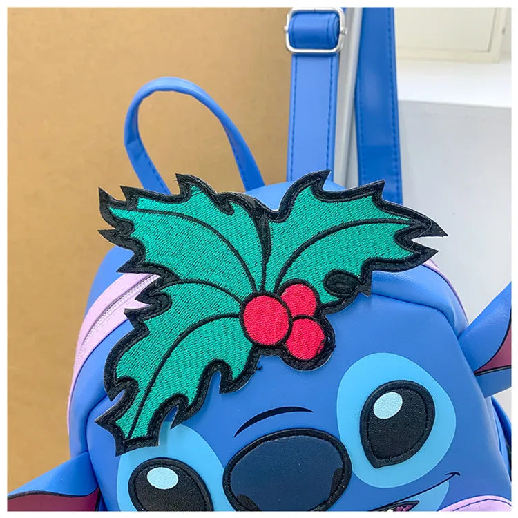 Sac à Dos Enfant Disney Marie & Stitch - Cartable PU Kawaii Fille Casual Outdoor Cadeau Épaules