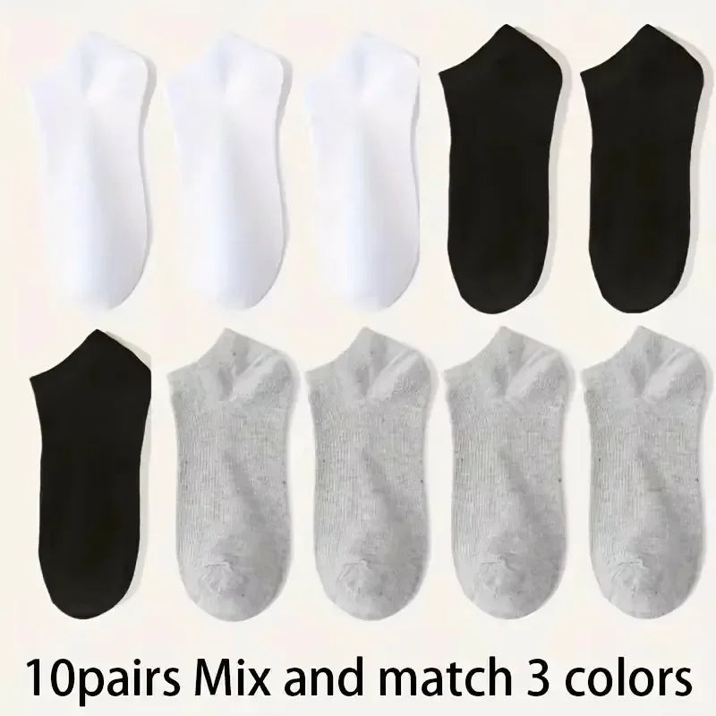 Chaussettes Invisibles Basses Mixte - Lot 1/3/5/10 Paires Silicone Été