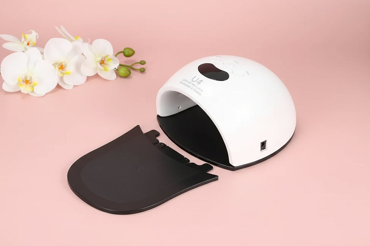 Lampe UV LED Ongles Manucure Pédicure - Photothérapie Indolore Double Usage Mains Pieds Coussinets Amovibles Séchage Gel