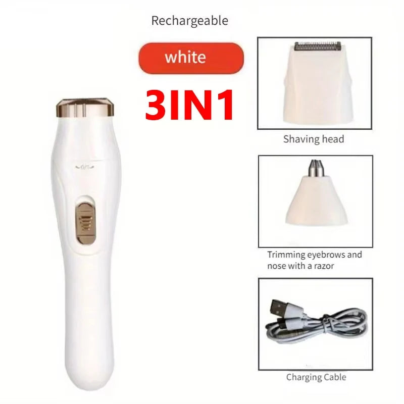 Épilateur Électrique Femme Indolore Portable - Rasoir Dame Tondeuse Corps Aisselles Bikini Bras Jambes Visage Sans Douleur