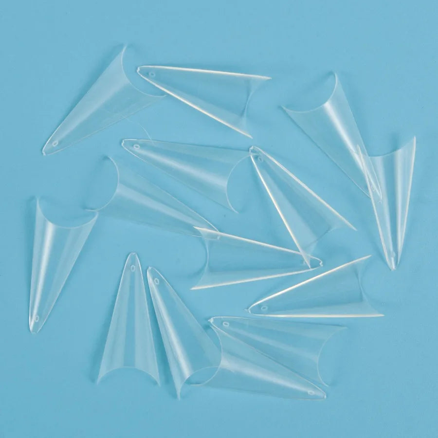 Lot 500 Capsules Ongles Stiletto Courtes XS Faux Ongles Manucure Nail Art Design 10 Tailles Acrylique Capsule