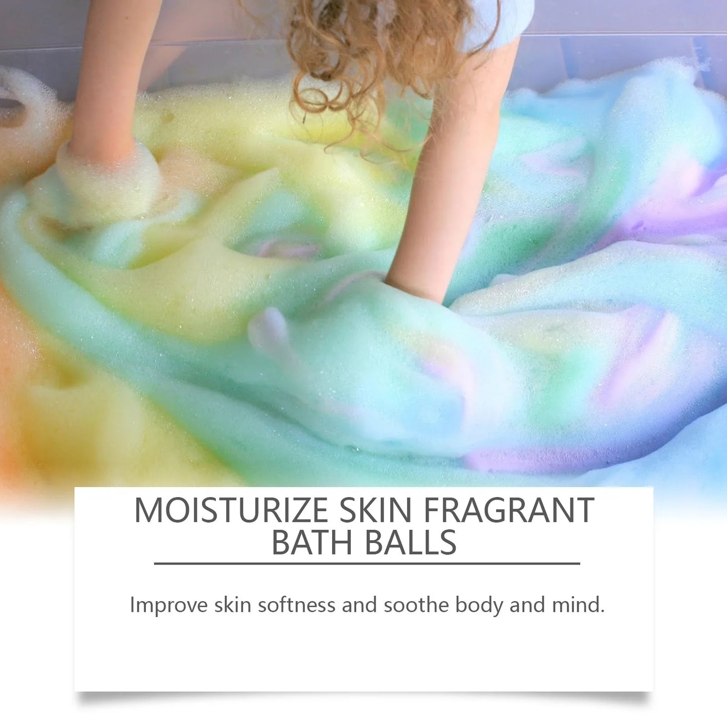 Boule de Bain Aromathérapie six Pièces - Bombe Effervescente Parfum Floral Exfoliante Hydratante Spa Relaxation