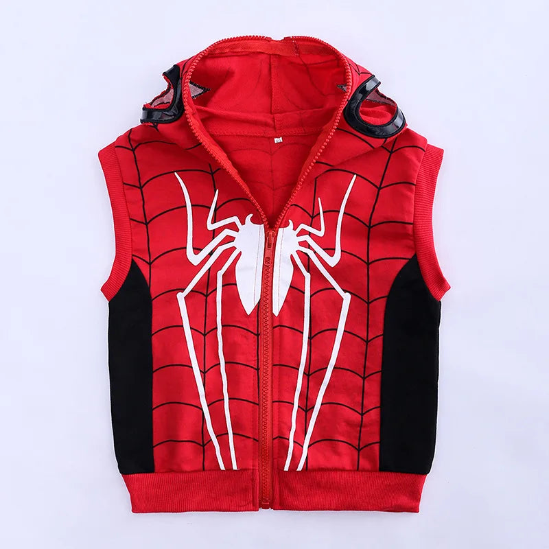 Ensemble Spiderman Garçon 3 Pièces - Gilet Capuche + T-shirt + Pantalon