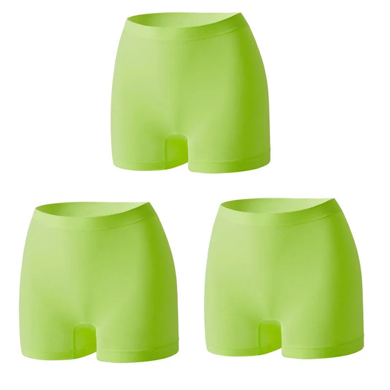 Lot de 3 Culottes Femme Taille Haute Seamless - Shorty Anti-Frottement Gainant Sport