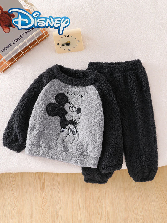 Ensemble 2 Pièces Disney Mickey Mouse pour Bébé Garçon - Sweat Polaire & Pantalon Droit