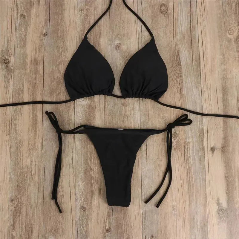 Bikini Femme Sexy Push-Up Été - Maillot 2 Pièces String Plage Beachwear