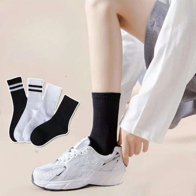 6 Paires Chaussettes Sport mixte - Chaussettes Rayées Coton Absorbantes | Printemps Été Décontractées