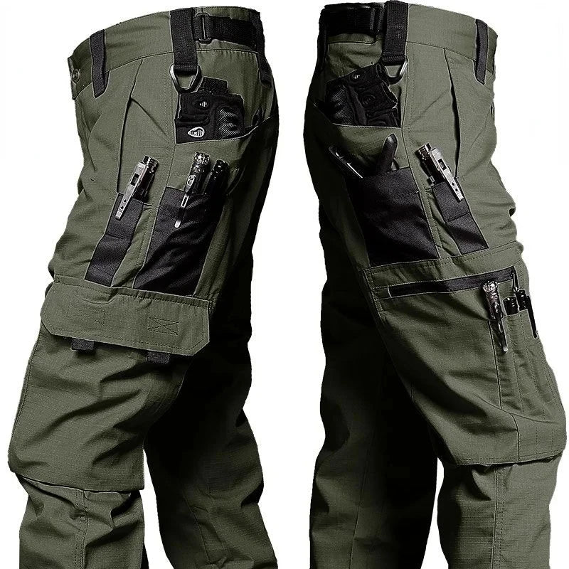 Pantalon Homme Travail Cargo - Multi-Poches Résistant Outdoor Jogging Tactique Printemps-Automne