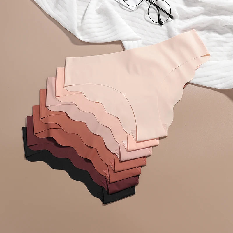 Culottes Femme Laser Cut Sans Trace - Taille Basse Soie Glacée Invisibles Seamless