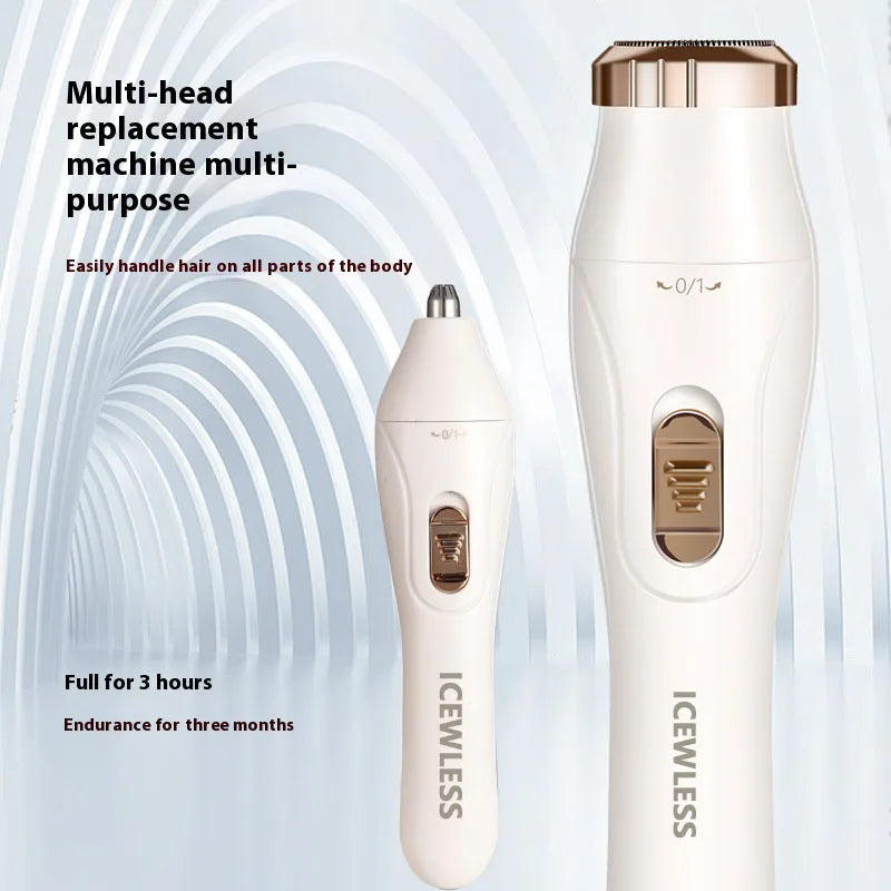 Épilateur Électrique Femme Indolore Portable - Rasoir Dame Tondeuse Corps Aisselles Bikini Bras Jambes Visage Sans Douleur