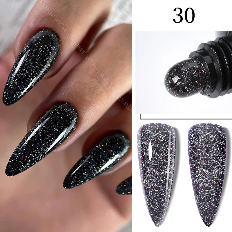 Gel Extension Ongles Paillettes LILYCUTE 15ml - Vernis Semi-Permanent UV Construction Nail Art