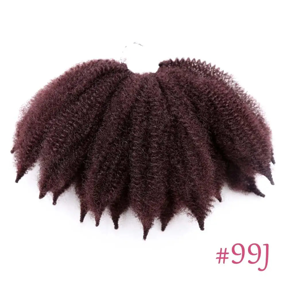 Extension Tresses Marley Braids 8 Pouces - Mèches Crochet Synthétiques Afro Kinky Twist Douces Curl Locks