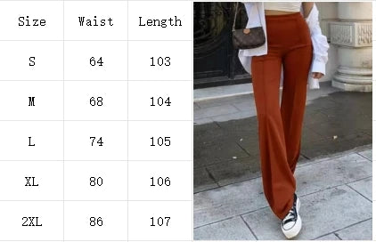 Pantalon Pattes d'Éléphant Bureau Femme - Slim Couleur Unie Printemps Classique