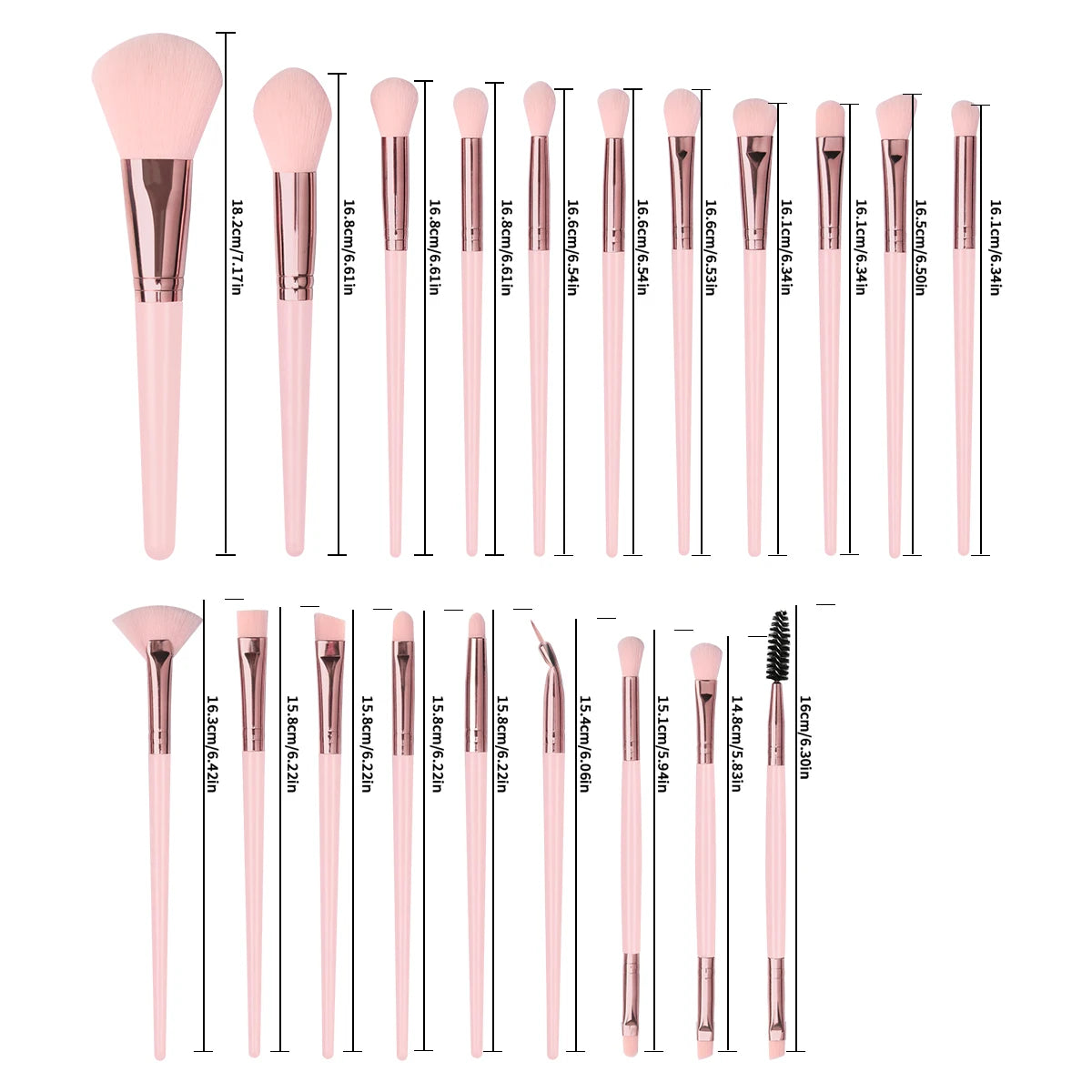 MAANGE Kit Maquillage Multifonction 42pcs - 20 Pinceaux avec Trousse Lavage Houppettes Poudre Multi-Styles Coffret Cadeau