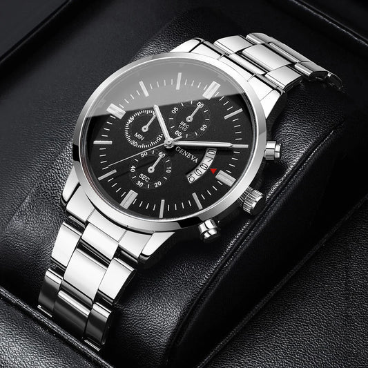 Montre Homme Business Luxury - Quartz Calendrier Élégant