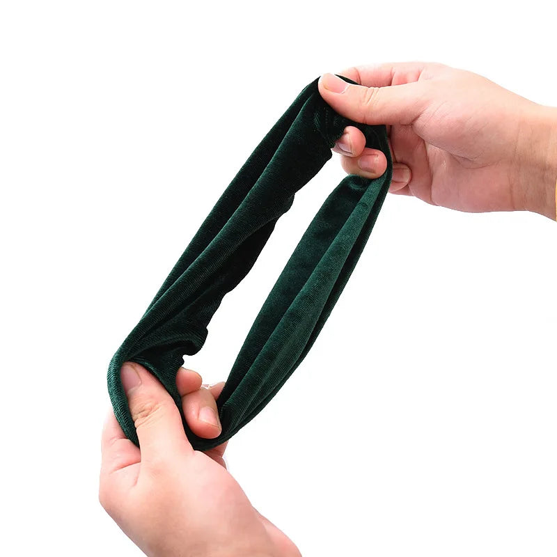 Lot 10/6/1pc Chouchous Cheveux Velours Femme - Élastiques Bandeau Couleur Unie Noir Accessoires Cheveux Doux