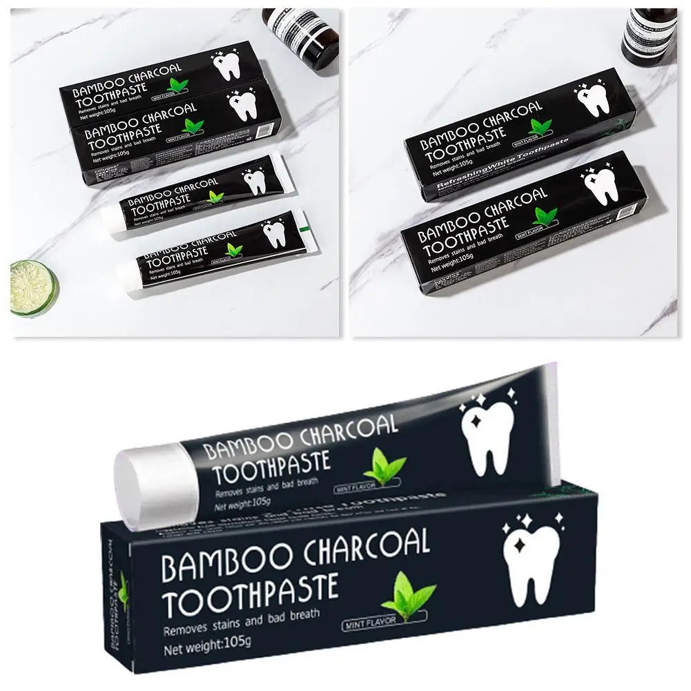 Dentifrice Charbon Bambou Blanchissant - Carbone Activé Élimine Taches Jaunes Nettoyage Dents Haleine Fraîche