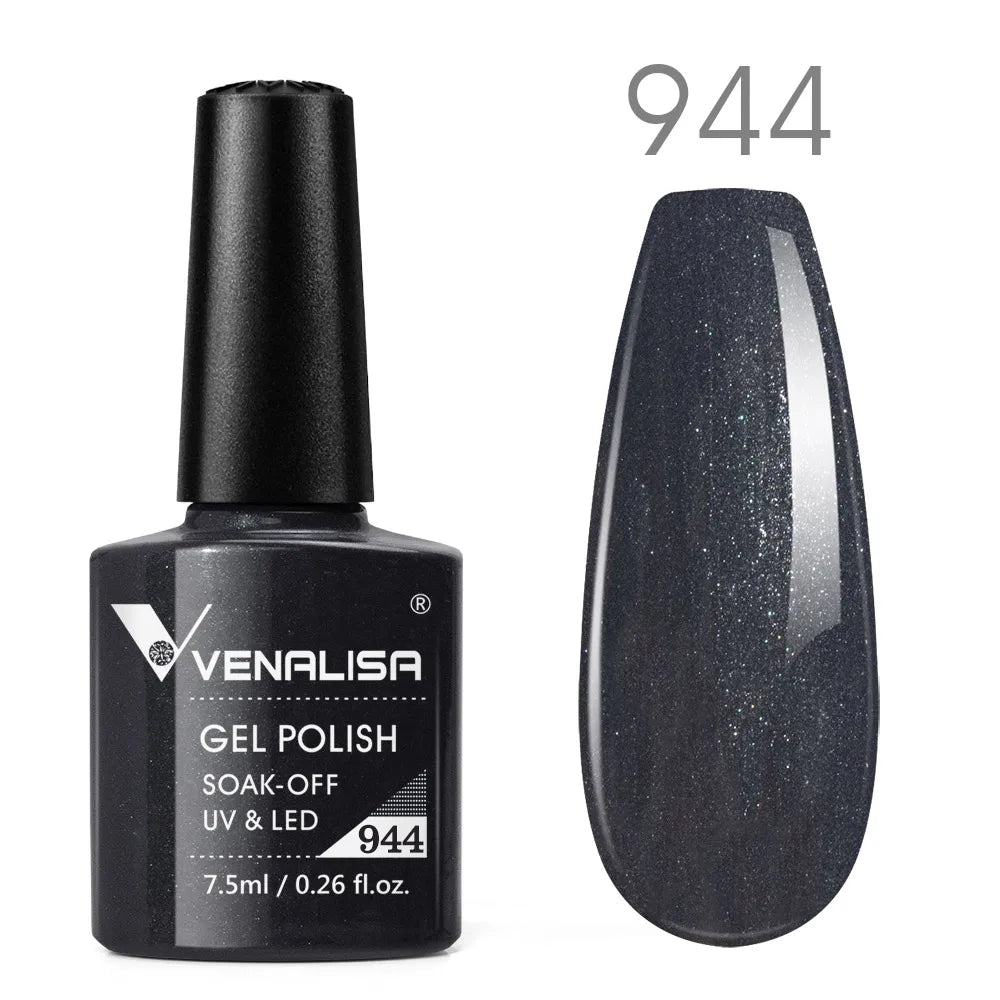 Vernis Gel Ongles Paillettes Réfléchissantes VENALISA - Néon Couverture Complète UV Manucure Nail Art