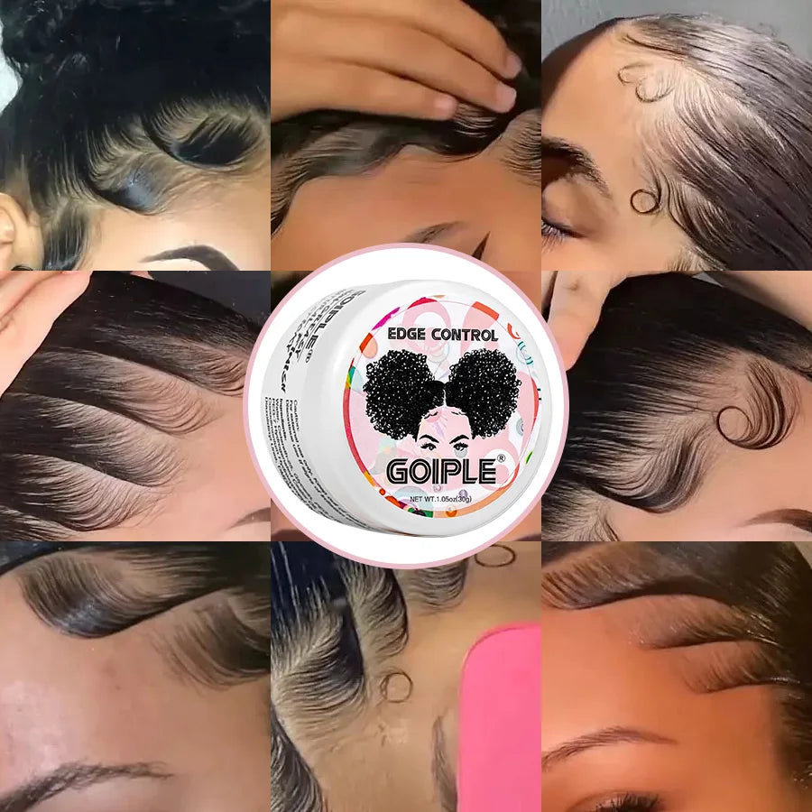 Lot 3 Gels Edge Control Fruités 30g - Fixation Forte Anti-Frisottis Lissage Baby Hairs