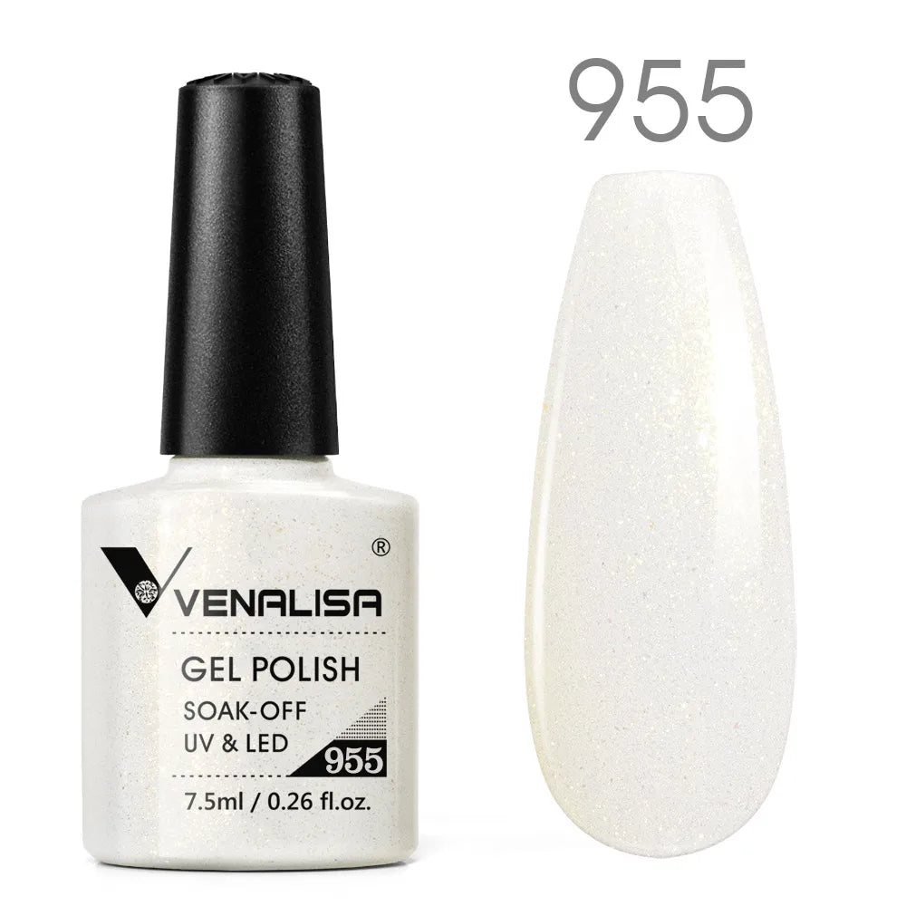 Vernis Gel Ongles Paillettes Réfléchissantes VENALISA - Néon Couverture Complète UV Manucure Nail Art