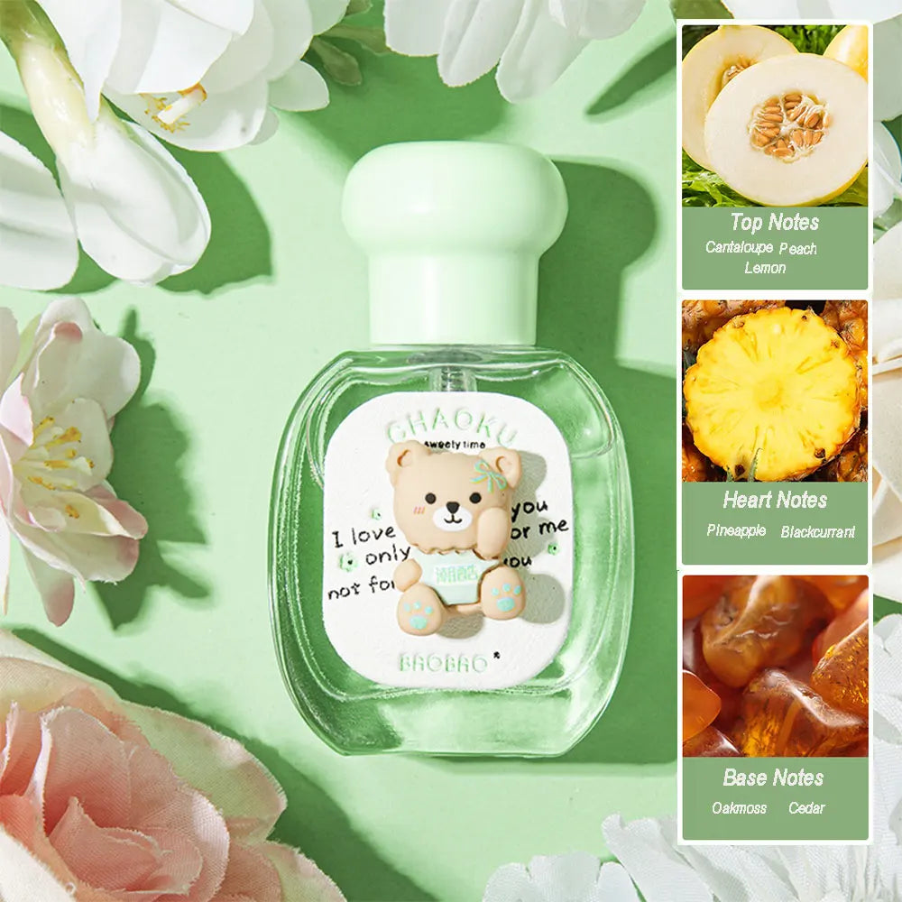 25ml Bear Perfume Women Girls Fruity Floral - Sweet Long-Lasting Eau de Parfum Daily Gift