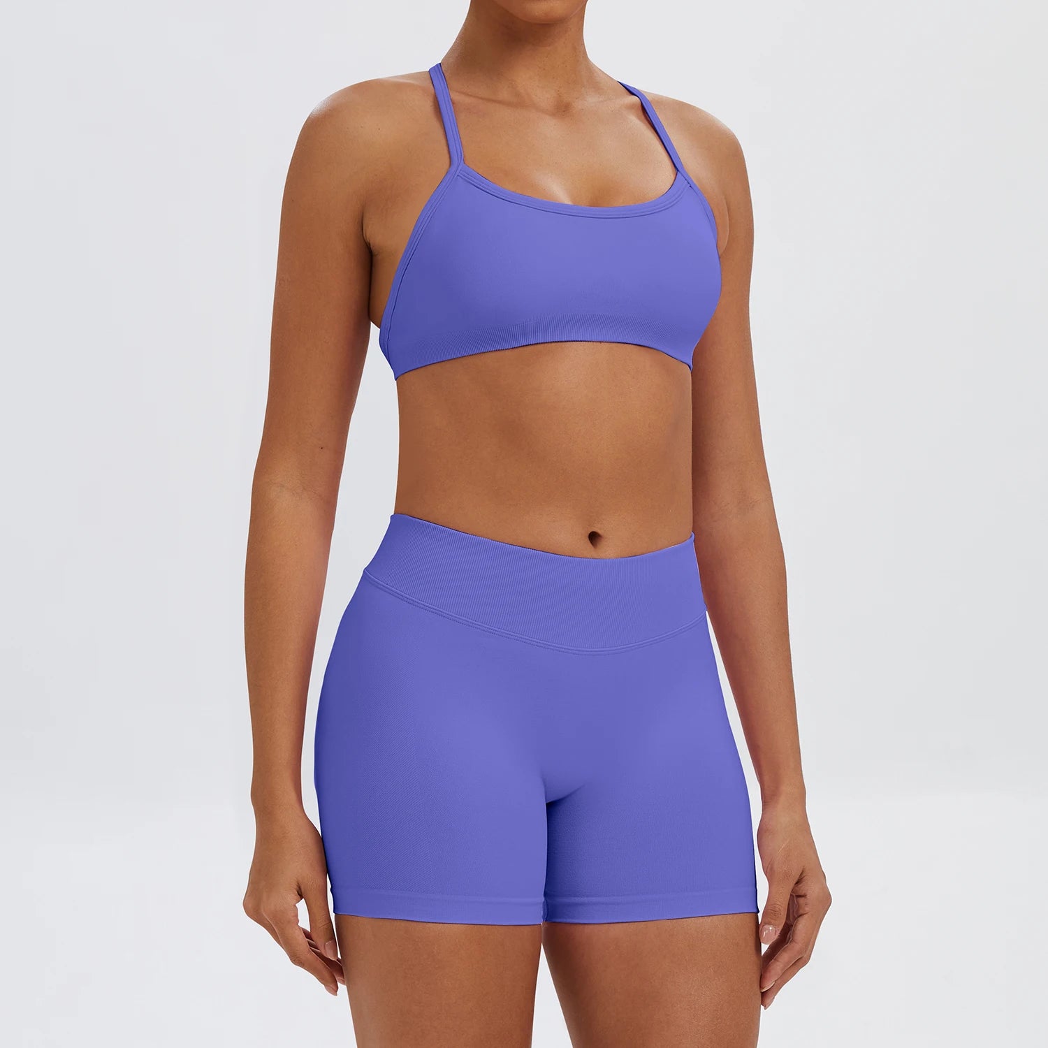 Ensemble Sport Femme 2 Pièces Sans Coutures – Top & Legging Yoga