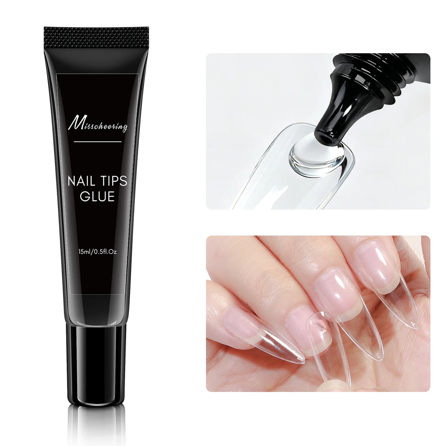 Colle Gel Strass Ongles 30ml - Adhésif Super Fort Décoration Nail Art DIY Cristaux 3D Gemmes Bijoux Paillettes