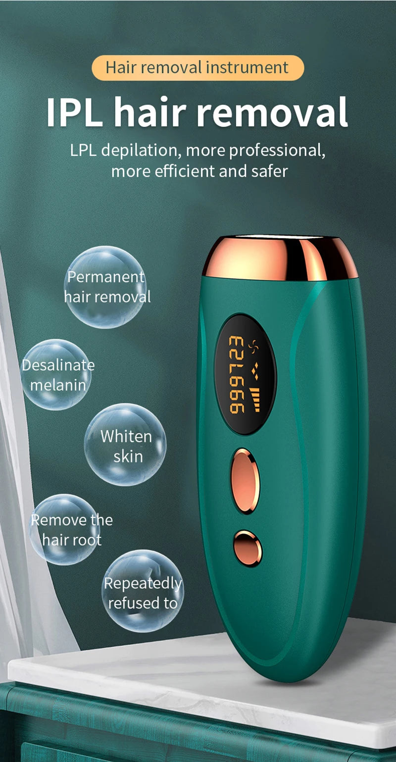 Épilateur IPL Laser Femme 999,999 Flashs - Épilation Permanente Indolore LCD Display