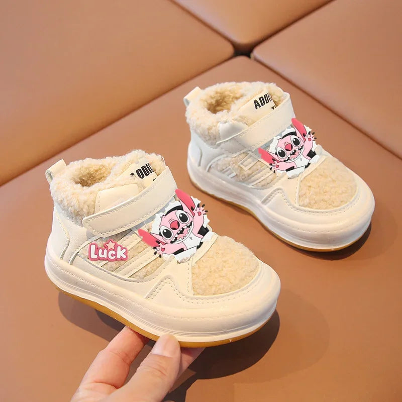 Chaussons Bébé Mickey Mouse Fourrés Hiver