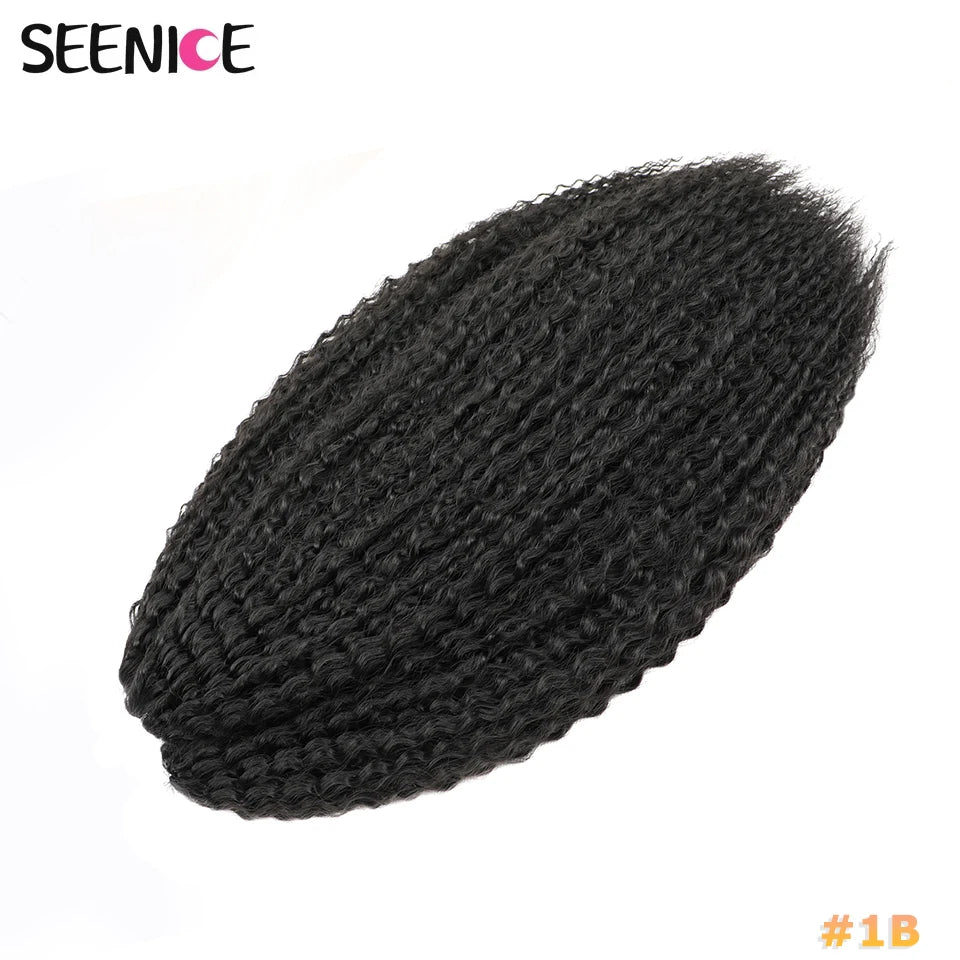 Extension Crochet Brazilian Braids Afro Curls - Mèches Tresses Synthétiques Kinky Curly Africaines Ombré Rose pour Femmes